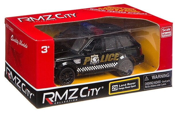 Машинка металлическая Uni-Fortune RMZ City 1:36 Land Rover Range Rover Sport, полицейская машина, инерционная - фотография № 4