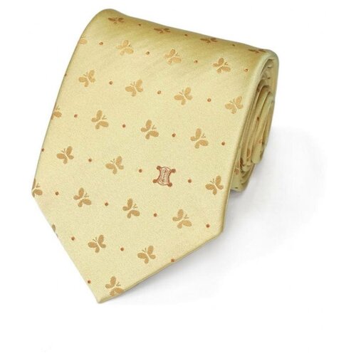 Желто-бежевый галстук с бабочками Celine 852469