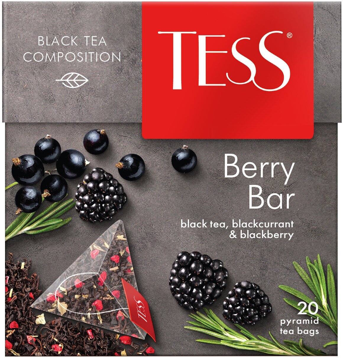 Чай черный Tess Berry Bar 20 пак - фото №5