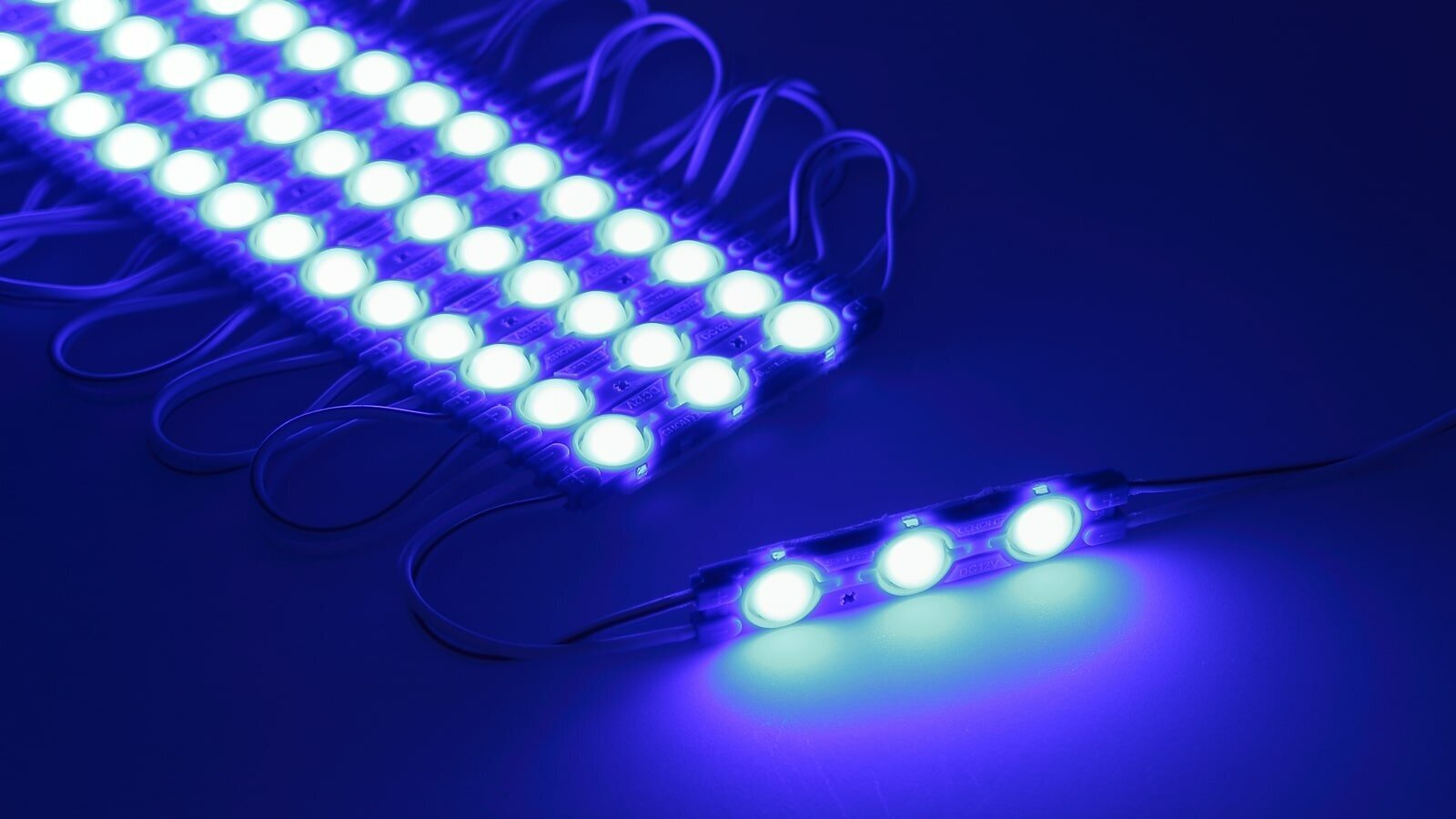 Светодиодный модуль 3 led 6011 MOD87 (1,5W, 12V, blue, IP65)