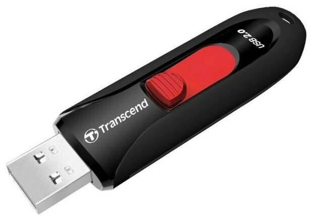 Флешка 64Gb Transcend TS64GJF590K USB 2.0 черный красный