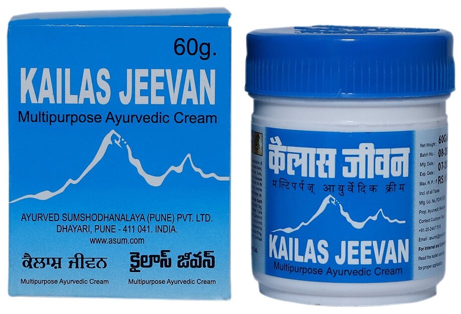 KAILAS JEEVAN (Кайлаш Дживан) крем-бальзам аюрведический), 60 г