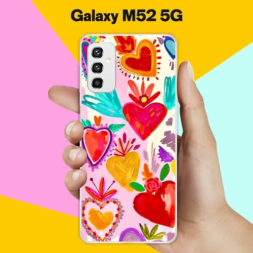 Силиконовый чехол на Samsung Galaxy M52 5G Узор 13 / для Самсунг Галакси М52