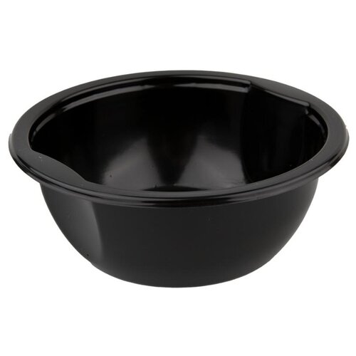 фото Контейнеры одноразовые стиролпласт, набор 540шт., 150*55,5мм, 600мл, пп, круглые, черные (код крышки 300338)