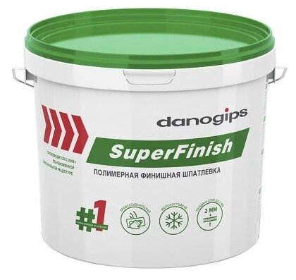 Шпатлевка финишная полимерная Danogips SuperFinish, 17 л