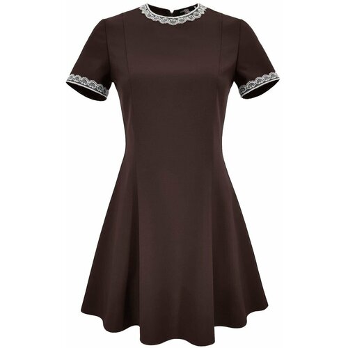 Школьное платье размер 42, коричневый