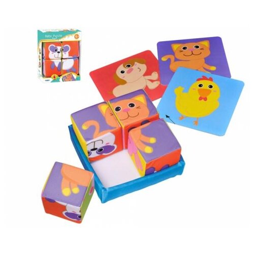 Мягкие кубики-пазл развивающая игрушка кубики 6 штук