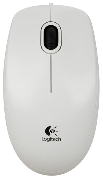 Мышь проводная Logitech B100 Optical USB Mouse White