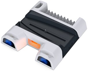 Многофункциональная охлаждающая подставка с охлаждением док-станция для игровой приставки PS5 с зарядкой для геймпадов DualSense DOBE TP5-05100