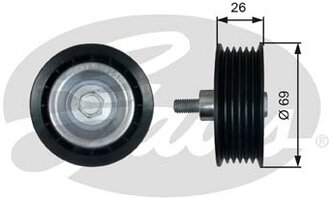 Ролик поликлинового ремня Gates T36456