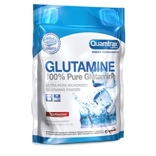 kfd nutrition l glutamine 500 гр малина грейпфрут Quamtrax Nutrition Glutamine, нейтральный, 500 гр.