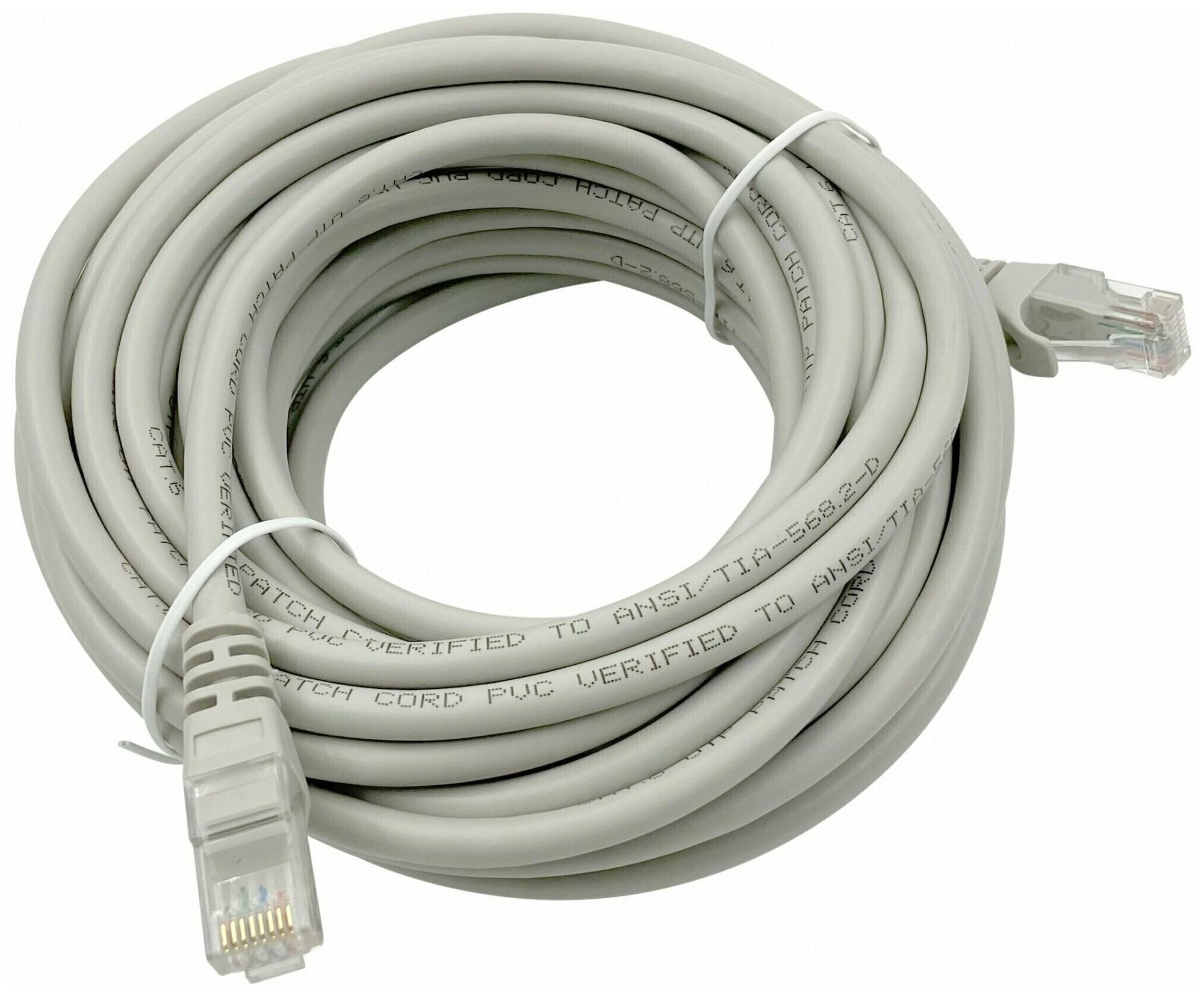 Buro Патч-корд Buro Basic UTP 4 пары cat6 CCA molded 10м серый RJ-45 (m)-RJ-45 (m)