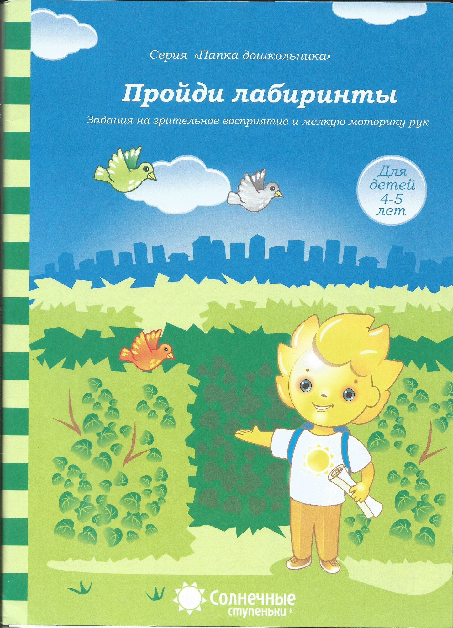 Пройди лабиринты. Задания на зрительное восприятие и мелкую моторику рук. 4-5 лет. Папка дошкольника. Солнечные ступеньки.