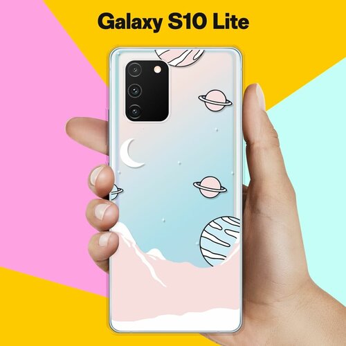 Силиконовый чехол Горы и планеты на Samsung Galaxy S10 Lite силиконовый чехол горы и планеты на samsung galaxy s10