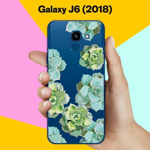 матовый чехол football w для samsung galaxy j6 2018 самсунг джей 6 плюс с 3d эффектом черный Силиконовый чехол Молодило на Samsung Galaxy J6 (2018)