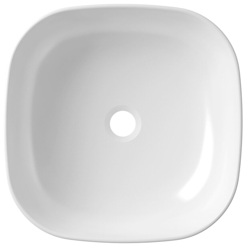 Раковина накладная для ванной комнаты Lavinia Boho Bathroom Sink Slim 33311006, умывальник из фарфора, ширина 40 см - фотография № 4