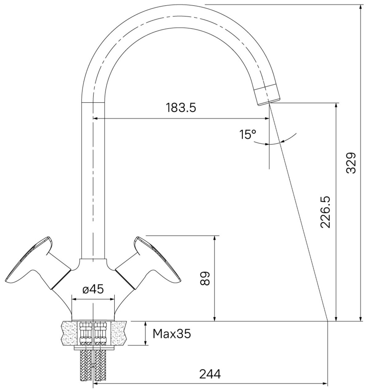 Смеситель для кухни Iddis Copter COPSBJ0i05 - фотография № 15