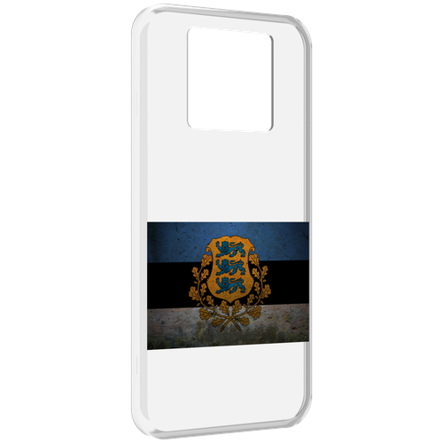 Чехол MyPads герб флаг эстонии-1 для Black Shark 3 5G / Black Shark 3S задняя-панель-накладка-бампер