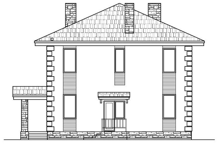 Проект газобетонного дома Catalog-Plans-40-04BE (145,47кв.м, 10x10м, газобетон 400) - фотография № 6