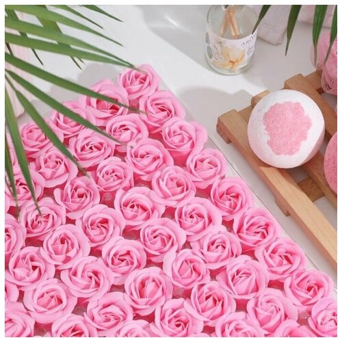 Розы мыльные розовые, набор 81 шт мыльные розы ароматизированные 15 штук белые и розовые