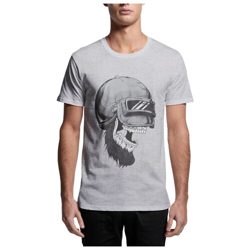 фото Футболка мужская "roboskull", серая, 54/xxl print it!