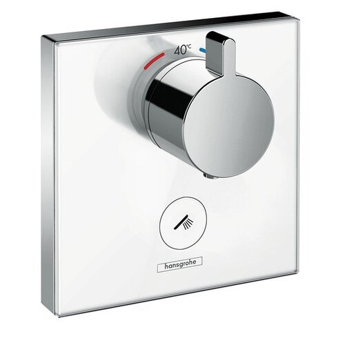 Термостат hansgrohe ShowerSelect Highfow для душа с отдельным выводом для ручного душа, стеклянный 15735400