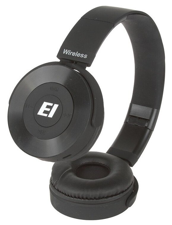 Наушники ELTRONIC 4465, беспроводные, полноразмерные, BT, microSD, FM, микрофон, AUX, черные