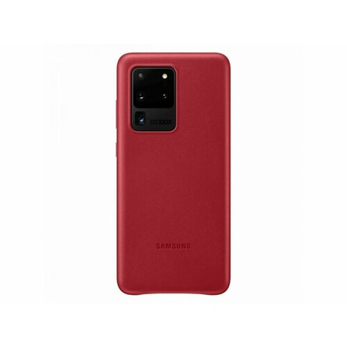 Чехол-накладка Leather Cover для Galaxy S20 Ultra, Красный, EF-VG988LREGRU