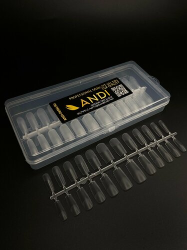 Изображение товара ANDI Гелевые типсы для наращивания форма квадрат 240шт