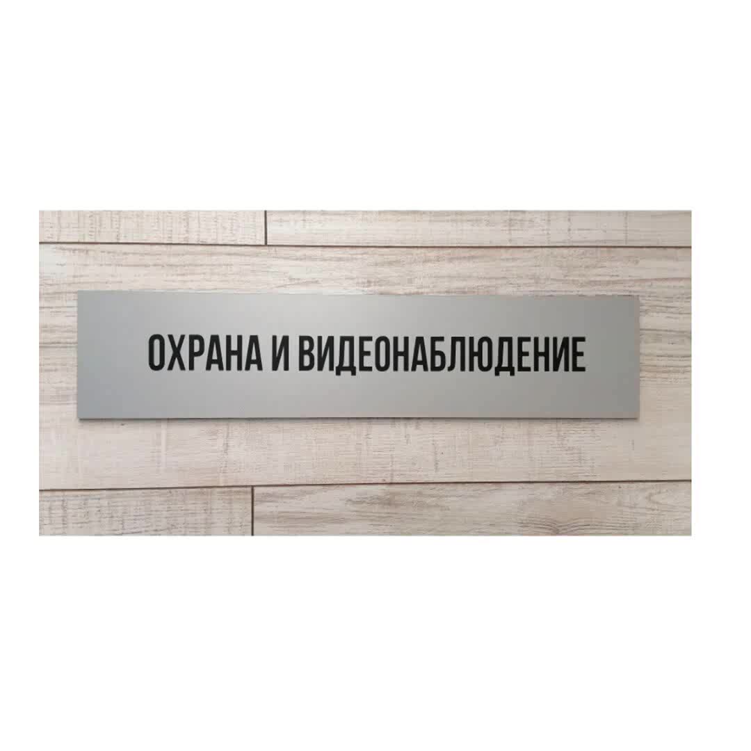 Табличка охрана И видеонаблюдение информационная на дверь — фото 1