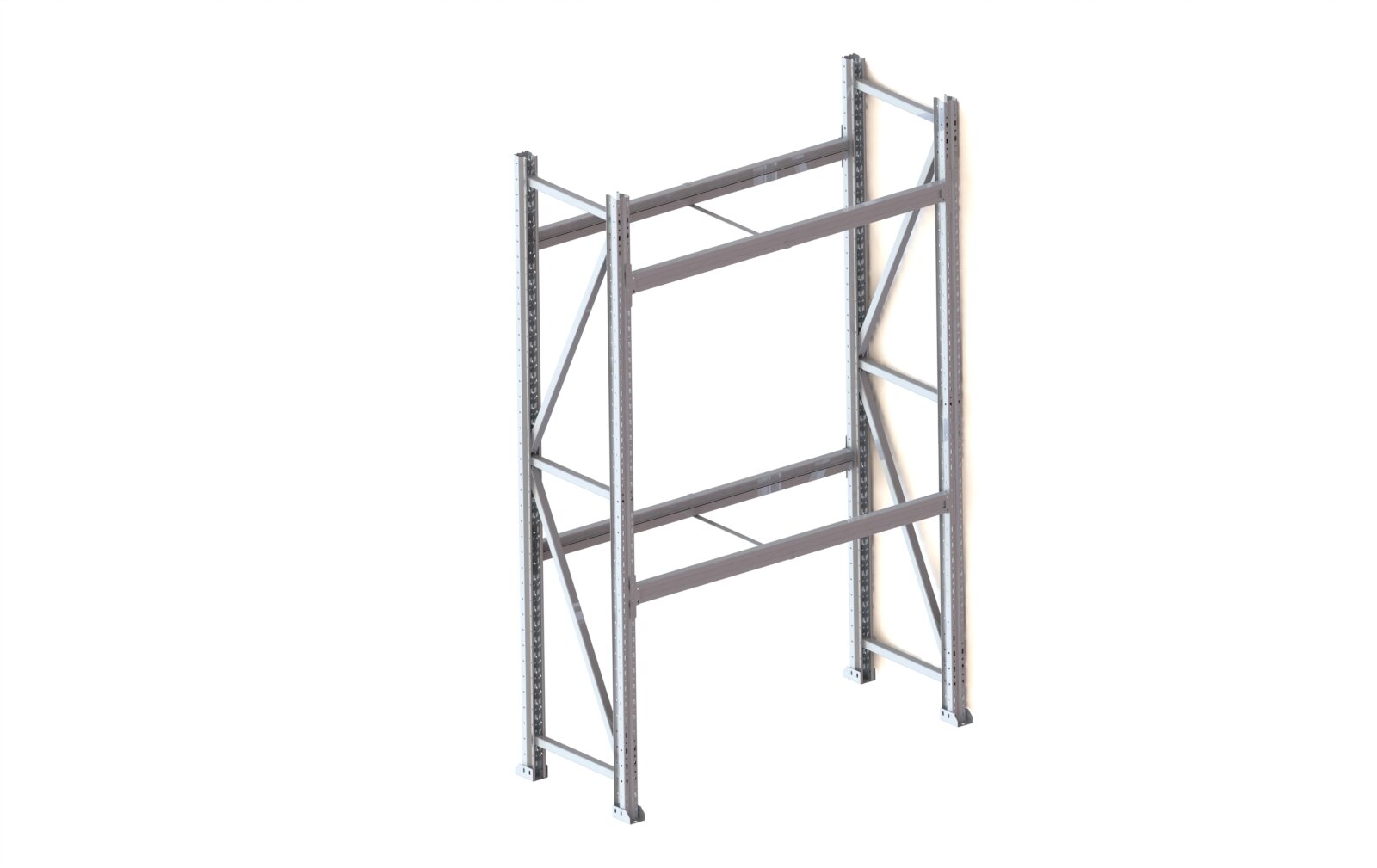 Каркас стеллажа Л50 2000x500x1200 - 2 яруса (без полок)