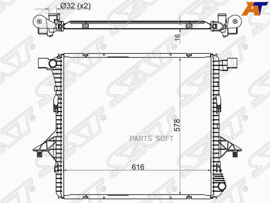 Радиатор Volkswagen Amarok 10-20 SAT VW0010 | цена за 1 шт