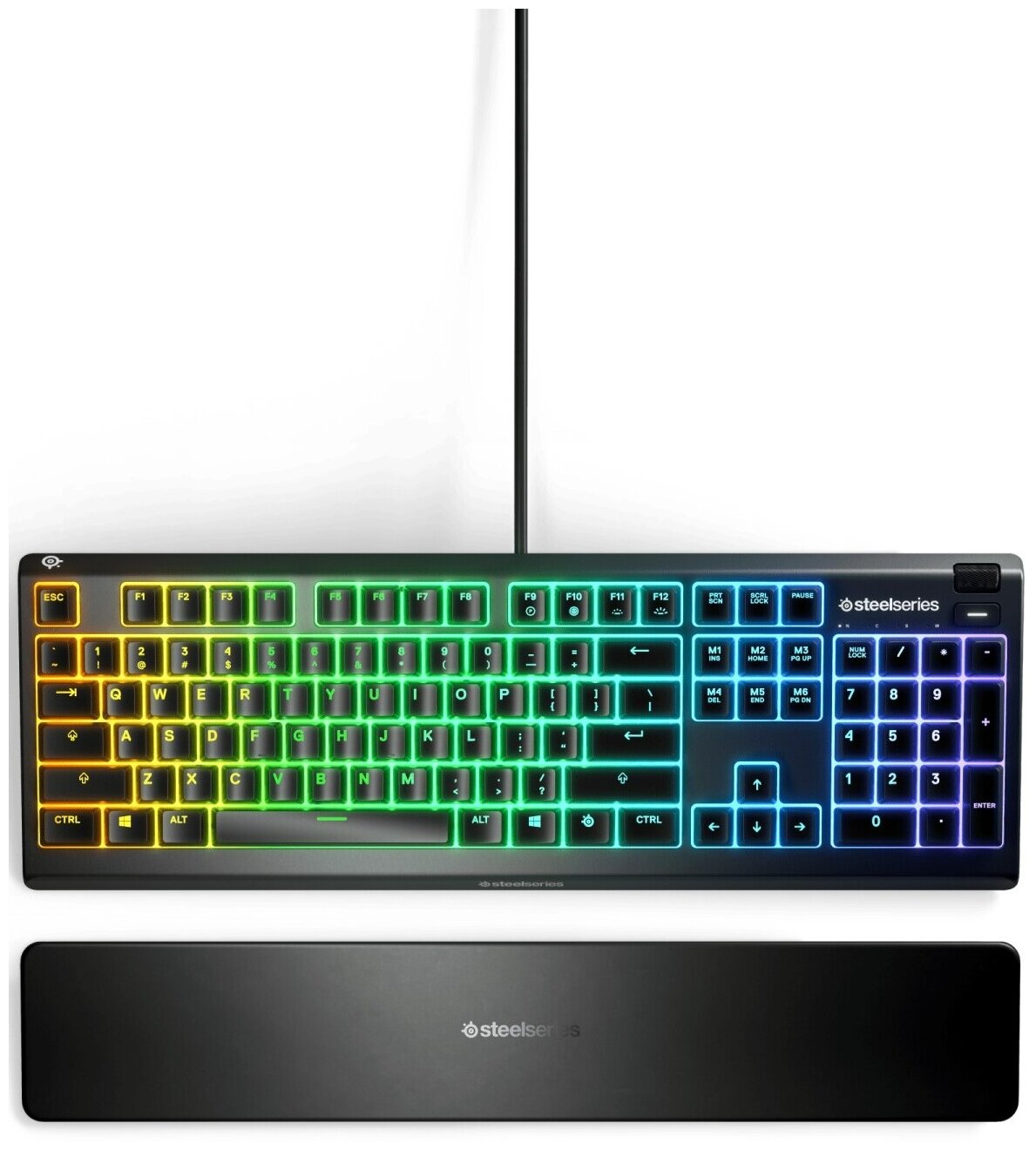 Игровая клавиатура SteelSeries Apex 3 RU Black USB SteelSeries Whisper-Quiet, черный, русская раскладка — фото 1