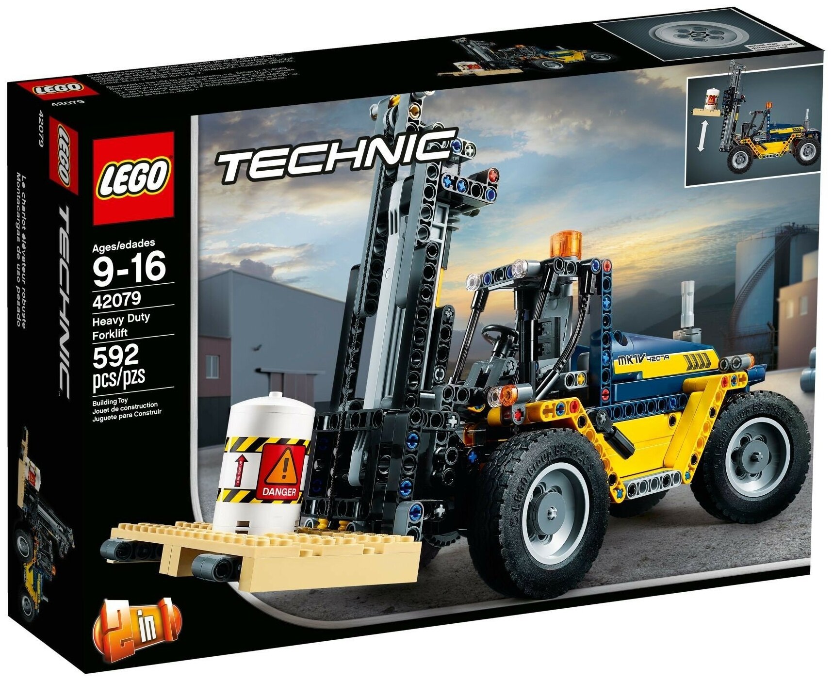 Конструктор LEGO Technic 42079 Сверхмощный вилочный погрузчик, 592 дет.