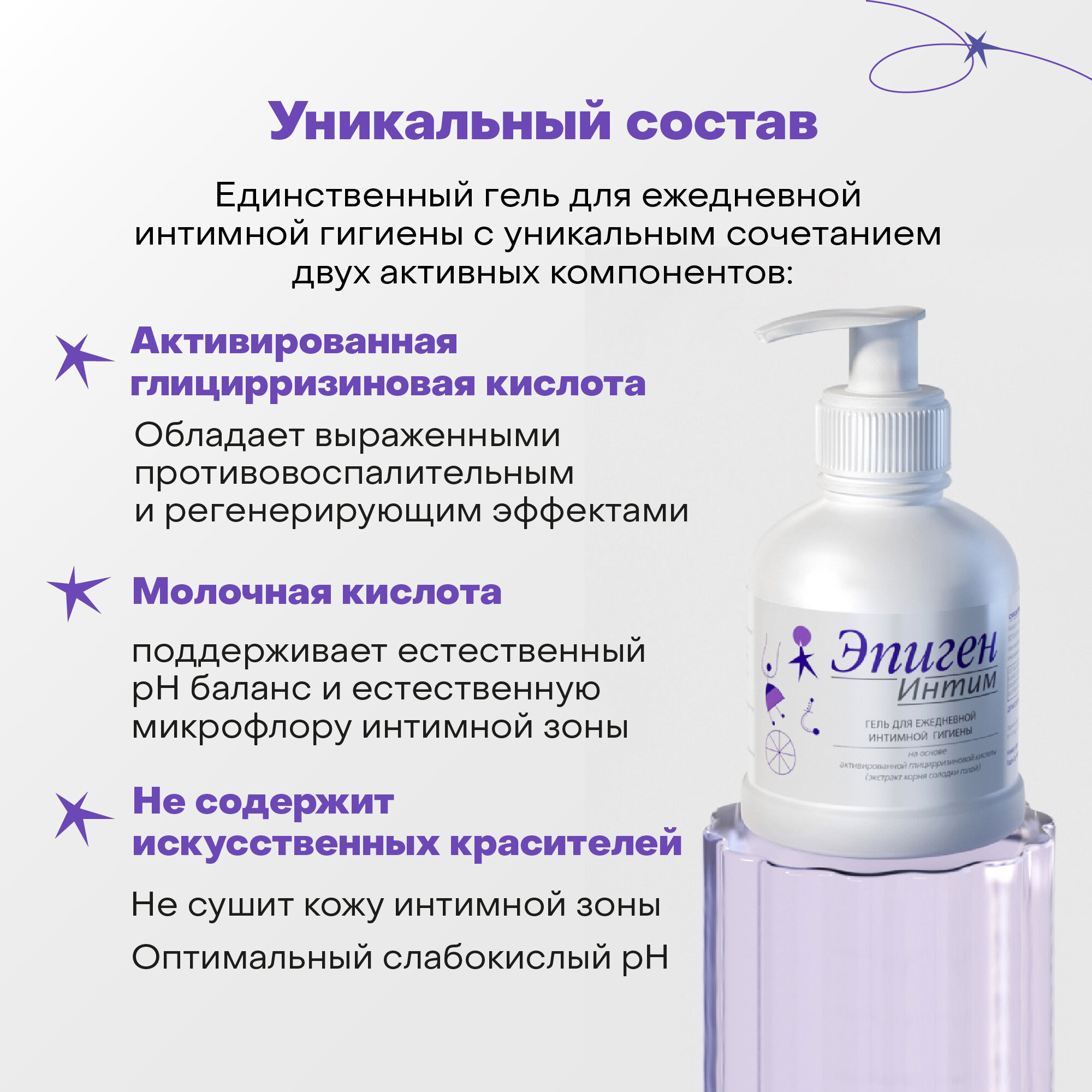 Картинки Эпиген Интим гель для ежедневной интимной гигиены флакон с дозатором 250мл