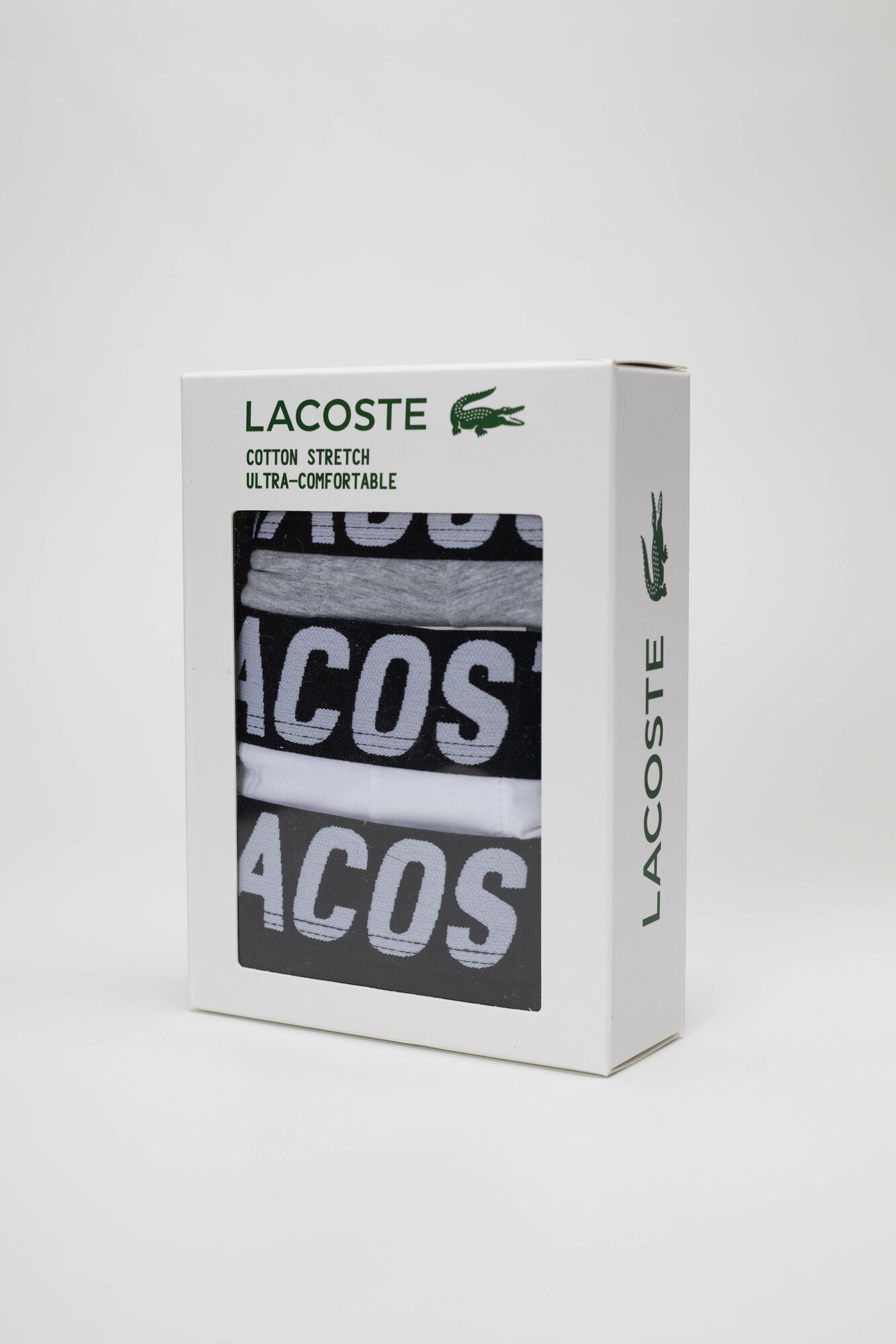 Трусы LACOSTE Сotton Stretch Ultra- Comfortable, комплект из 3 шт., размер M (46-48), разноцветный — фото 1