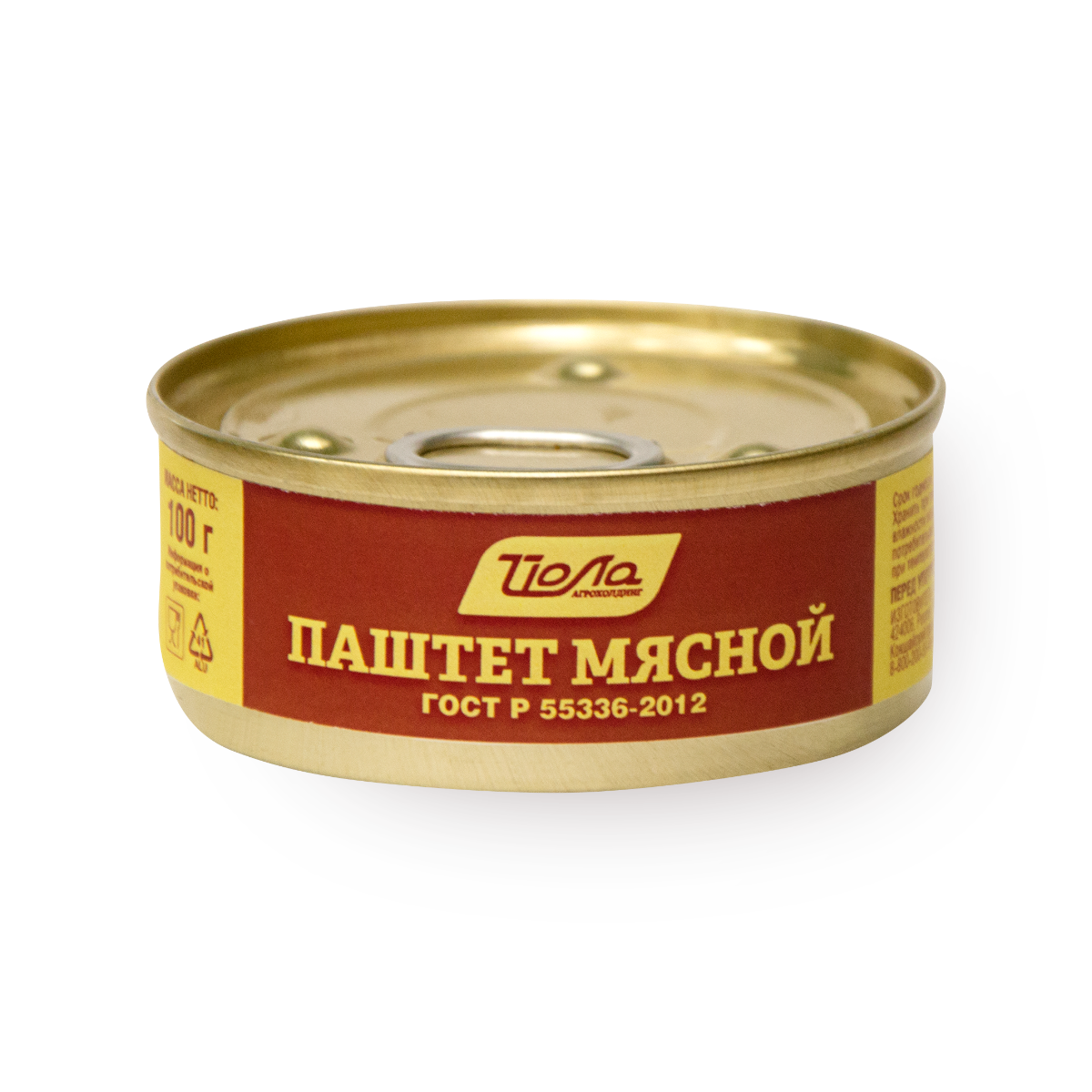 Паштет "Йола", мясной, говядина, ГОСТ, банка металлическая, 100 г