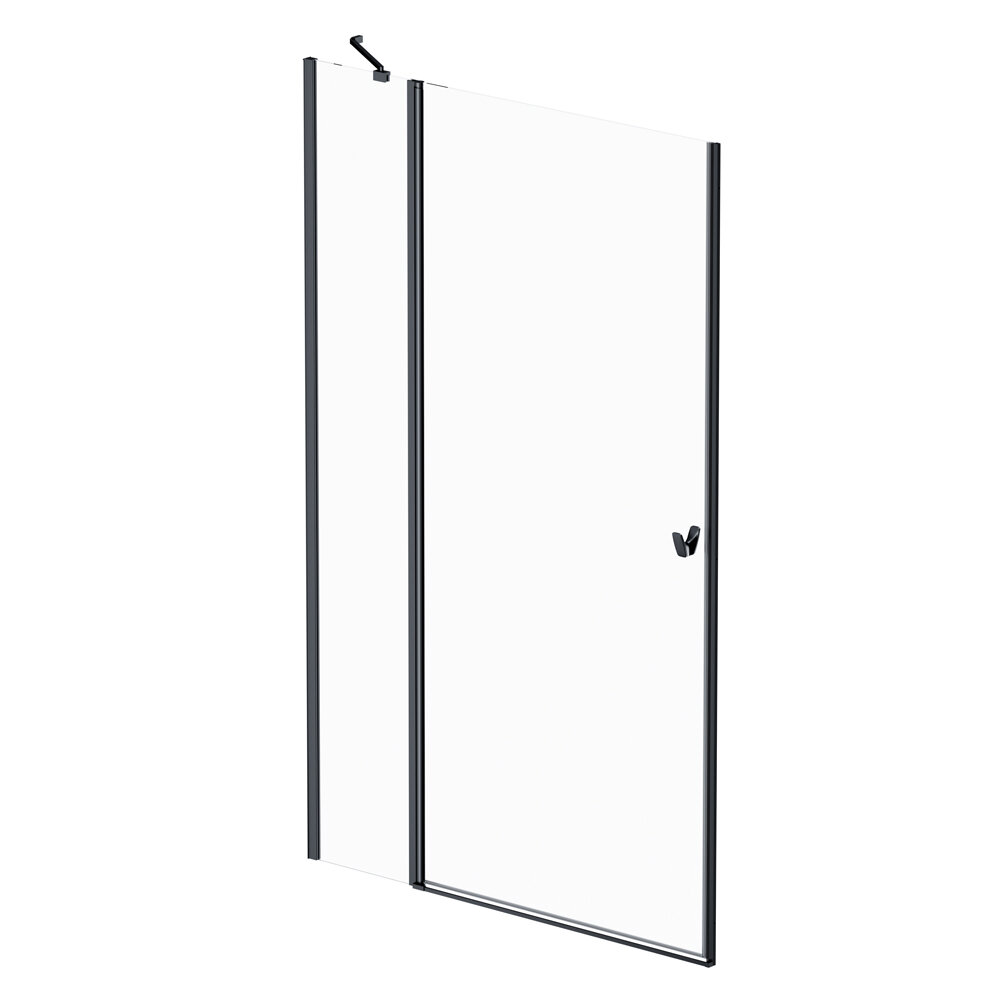 Душевая дверь в нишу AM.PM Sunny 120x190 см W87G-120-1P-BT профиль черный матовый, стекло прозрачное