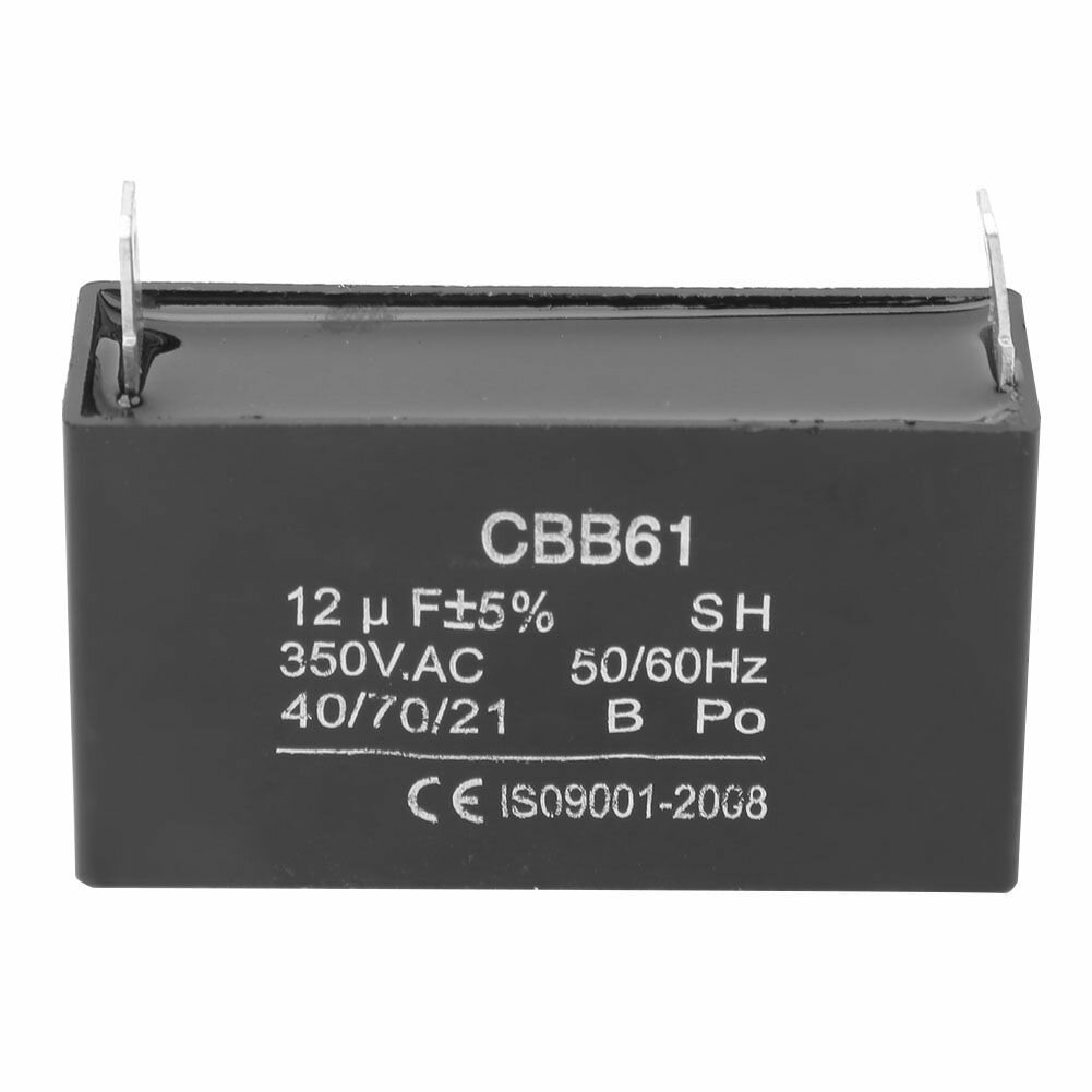 CBB61 Пусковой конденсатор 350В AC, 12 мкФ для бензиновых генераторов и двигателей кондиционеров