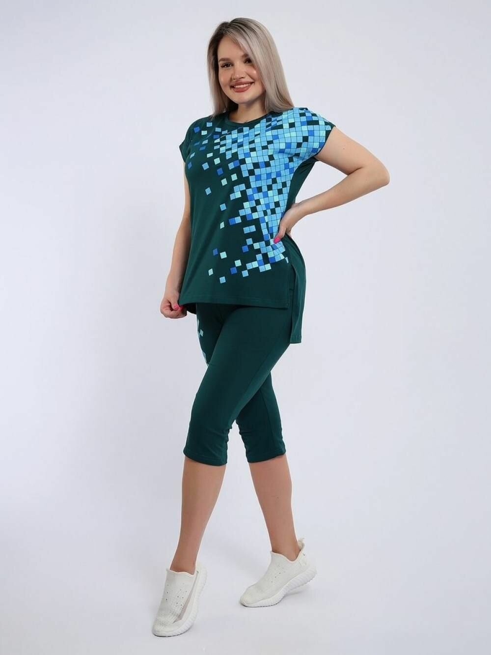 Комплект одежды Руся, размер 58, зеленый,