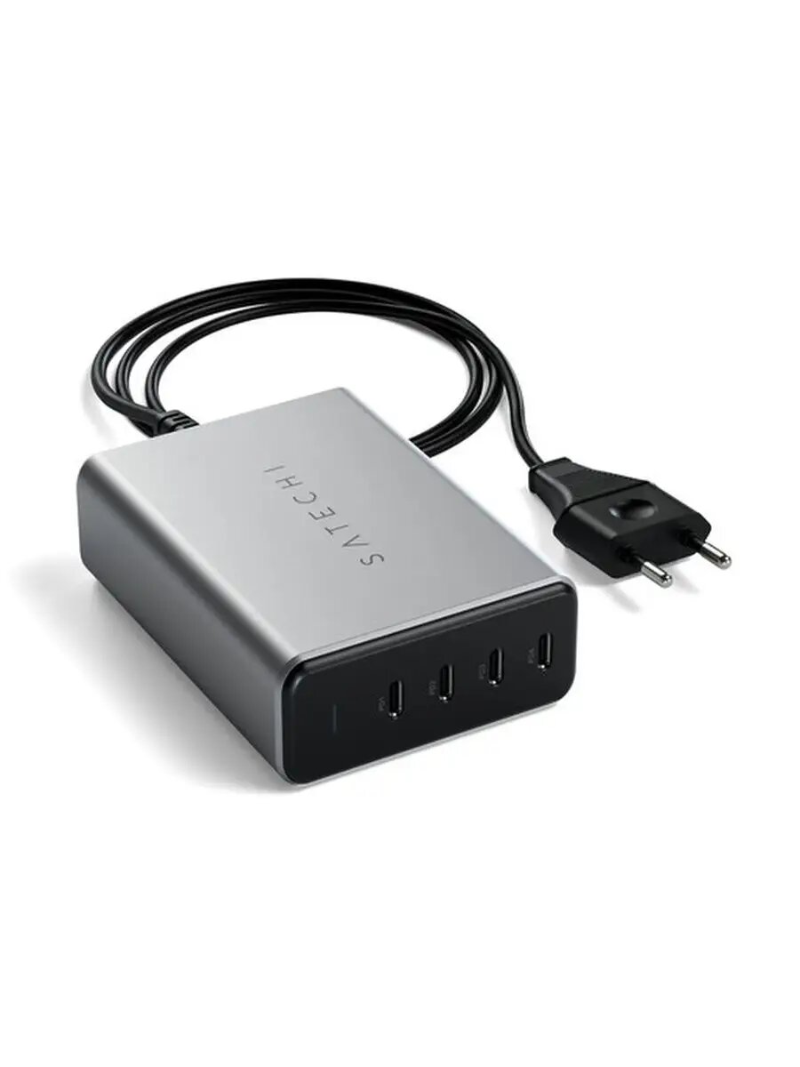 Сетевое зарядное устройство Satechi 165W USB-C 4-Port PD GaN Charger. Цвет - Серый космос.