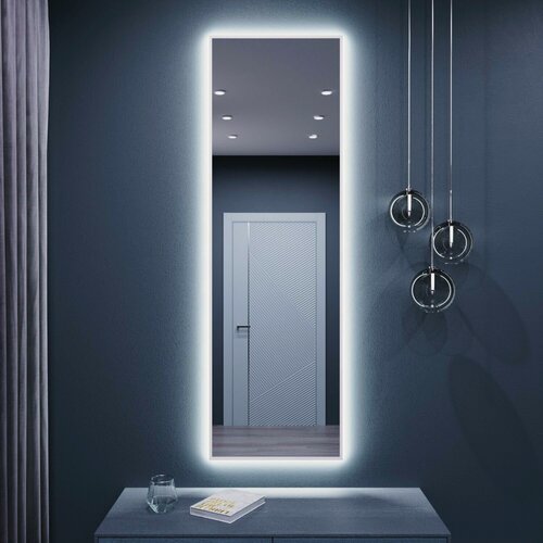 Изображение товара Зеркало настенное 150х40 см. BLX MIRROR с подсветкой в алюминиевой раме. Свет: Холодный белый 6000К, Белое