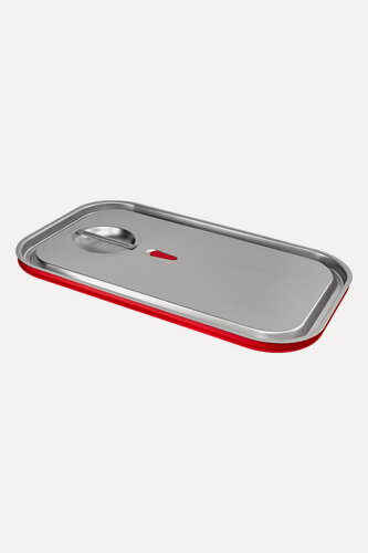 Изображение товара Крышка для гастроёмкости из нержавеющей стали Bufett GN 1/1 с силиконовым уплотнителем и клапаном, 641621