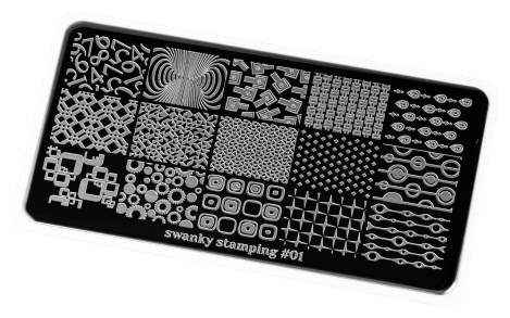 Swanky Stamping пластина 01 12 х 6 см black