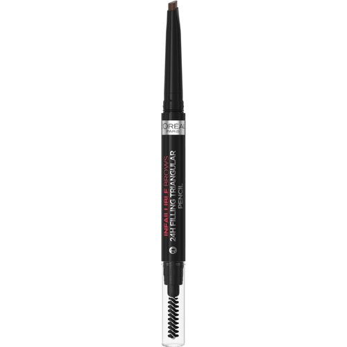 L'Oreal Paris Карандаш для бровей Infaillible Brows Triangular Pencil, оттенок 3.0, Темно-коричневый карандаш для бровей l oréal paris карандаш для бровей infaillible brows triangular pencil