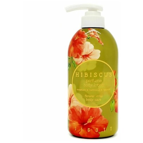 Лосьон Jigott Парфюмированный лосьон для тела с экстрактом гибискуса / Hibiscus Perfume Body Lotion, 500 мл