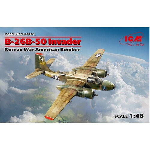 Американский бомбардировщик B-26B-50 48281 48118kv a 26b 15 b 26b 50 invader icm 48281 48282 wheels masks