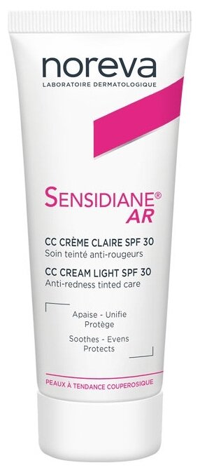 Noreva laboratories CC крем Sensidiane AR, SPF 30, 40 мл, оттенок: светлый