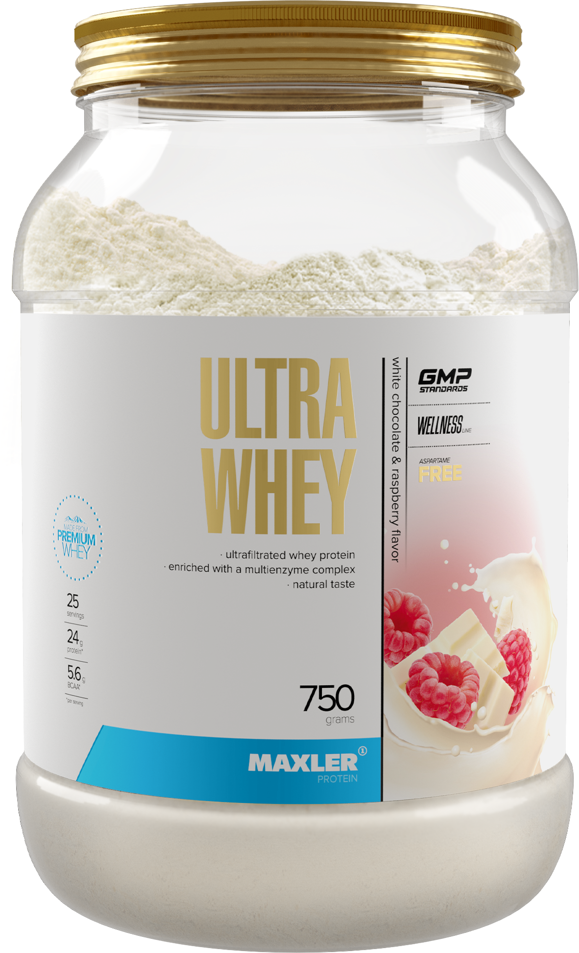Протеин сывороточный Maxler Ultra Whey 750 гр. - Белый шоколад с малиной