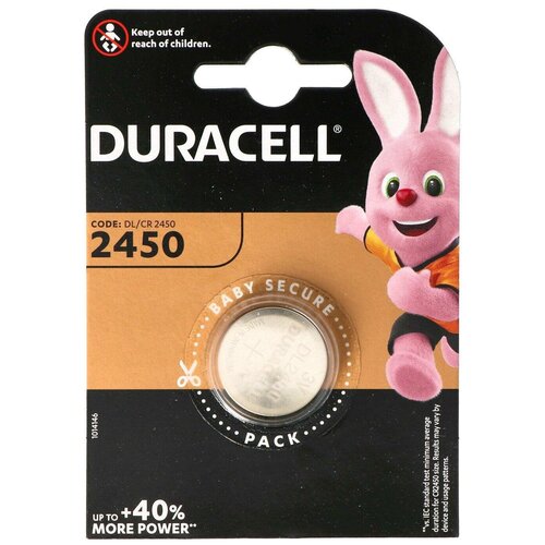 Батарея Duracell Lithium 2450-1BL CR2450 (1шт) батарея duracell mn21 1шт